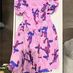 Little Sleepies Pink and Blue Spider-Man Dress